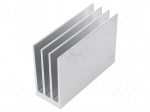 Heatsink: extruded | grilled | natural | L: 100mm | W: 35mm | H: 70mm