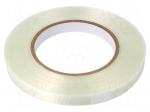 Tape: electrical insulating | W: 12mm | L: 50m | Thk: 85um | acrylic