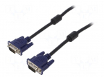 Cable | D-Sub 15pin HD plug,both sides | black | 3m