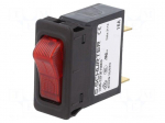 Circuit breaker | Urated: 240VAC | 60VDC | 16A | SPST | Poles: 1 | SNAP-IN