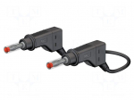 Test lead | 32A | banana plug 4mm,both sides | Urated: 600V | black