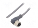 Cable: for sensors/automation | M12 | PIN: 4 | angled | 10m | plug | 2.5A