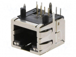 Connector: RJ45 | socket | PIN: 8 | Cat: 6a | with LED | gold-plated | 8p8c