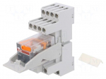 Relay: interface | 4PDT | Ucoil: 230VAC | for DIN rail mounting | CR-M