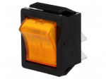 ROCKER | DPST | Pos: 2 | ON-OFF | 16A/250VAC | yellow | neon lamp | 1350