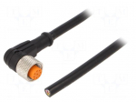 Cable: for sensors/automation | M12 | PIN: 8 | angled | 2m | plug | 30VDC