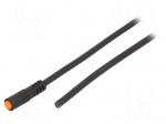 Cable: for sensors/automation | M8 | PIN: 3 | straight | 5m | plug | 60VDC