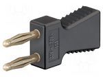 Laboratory connector: 2mm banana | stackable safety shunt | 10A
