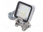 LED lamp | white cold | 24VDC | 550lm | 6500K | IP66 | 3m | -40&divide;60&deg;C