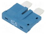 Fuse: fuse | 500mA | 58VDC | automotive | 19mm | UNIVAL