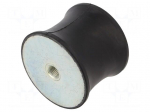 Vibration damper | M16 | &Oslash;: 95mm | rubber | L: 75mm | H: 16mm | 10382N
