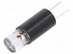 LED lamp | red | 5&divide;6VDC | No.of diodes: 1 | 5mm | Lens: transparent