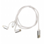 Cable MOB:A USB-A - 3in1, microUSB, lightning, USB-C, 1m, white / 1450006