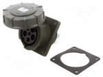 Connector: AC supply 3-phase | socket | female | 63A | 400VAC | IP67