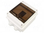 Enclosure: for modular components | IP55 | white | No.of mod: 6