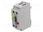 Splice terminal: rail | for DIN rail mounting | spring clamp | grey