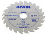 Circular saw | &Oslash;: 180mm | Teeth: 24 | wood | Holder: assembly hole | 30mm