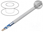 Wire | 1x2x22AWG | LonWorks | wire | Cu | FRNC | white | 305m | &Oslash;cable: 4.6mm