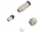 Connector: M9 | plug | male | Plating: gold-plated | 125V | 1A | IP67 | 712
