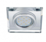 Trio Pirin recessed spotlight GU10 square chrome/transparent gaismeklis 652200152 4017807425949