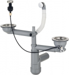 Siphon for 1.5- and 2-bowl granite sink - Space-Saver