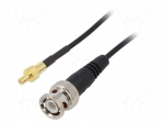 Cable | 1m | BNC male,SMB male | shielded | PTFE | black | straight | 50&Omega;