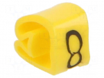 Markers | Marking: 8 | 2.5&divide;5mm | PVC | yellow | -30&divide;60&deg;C | leaded | PA-1