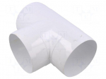 Round T-joint | ABS | white | &Oslash;100mm
