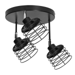 Uued tooted // ISLA oprawa ścienno-sufitowa, moc max. 3x60W, E27, czarna, podstawa okrągła, wielopoziomowa, ruchome głowice lampy