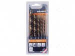 Drill set | for wood | high speed steel | plastic cassette | 5pcs.