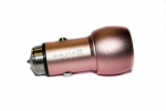 Auto charger Evelatus Universal Car Charger ECC01 PINK 2USB port 3.1A with stainless steel escape tool Pink