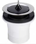 Sink drain 11/2x70, long, white, plastic