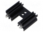Heatsink: extruded | H | TO218,TO220,TOP3 | black | L: 25mm | W: 34.5mm