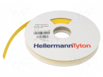 Heat shrink markers | 110m | yellow | thin walled | Temp: -55&divide;135&deg;C