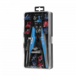 Pistikute ja kaabliotsikute paigaldusriistade komplekt | Komplektis 215 tk pistikuid