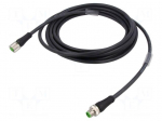 Cable: for sensors/automation | M12 | PIN: 4 | 5m | 600VAC | 12A | PUR