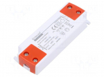 Power supply: switching | LED | 20W | 24VDC | 833mA | 220&divide;240VAC | IP20