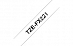 Brother | TZe-FX221 Flexible ID Laminated Tape | Black on White | TZe | 8 m | 0.9 cm