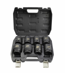 AWTOOLS ZESTAW NASADEK UDAROWYCH 3/4"  8cz./24-38mm KR&Oacute;TKIE BLACK LINE