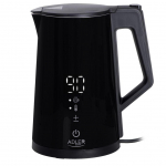 Teapot Adler  Kettle AD 1345b Electric, 2200 W, 1.7 L, Stainless steel, 360&deg; rotational base, Black
