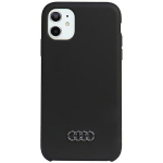 Back panel cover Audi  Audi Silicone Case iPhone 11 / Xr 6.1" black/black hardcase AU-LSRIP11-Q3/D1-BK