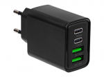 Mobiiltelefonid ja tarvikud // USB seinalaadijad // 76-023# Ładowarka sieciowa gniazdousbx2 + usb-c qc+pd 65w