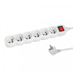 Elektrimaterjalid // Elektri laiendid, Pikendusjuhtmete, hajutuste ja UK ja USA adapterite komplekt // ELK217W Esperanza listwa zasilająca 6 gn. wł. 1.5m biała