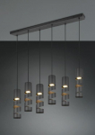 Trio Stream piekarama lampa 6-pc GU10 matt black brushed steel 364000632 4017807614022