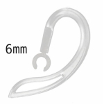 Riff Silicone Ear Hook-Loop Clip for Bluetooth Headset Hook Replacement Headphone Accessories Diameter 6 mm Transparent