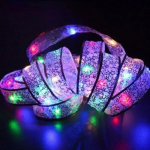 Indoor Christmas golden garland 10m, multicolor, on batteries, IP20, 100 LED