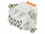 Connector: HDC | contact insert | female | JSH | PIN: 6 | 16A | 600V | 6+PE