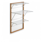 ARREDAMENTI KARIM Wall-mounted drying rack - 63 x 68 cm, Brown