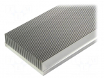 Heatsink: extruded | grilled | natural | L: 1000mm | W: 120mm | H: 34mm
