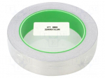 Tape: shielding | W: 25mm | L: 16.5m | Thk: 0.078mm | acrylic conductive
